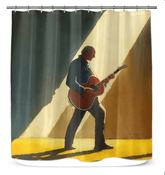 Sophisticated SurArt 118 shower curtain adding style and elegance to modern bathrooms